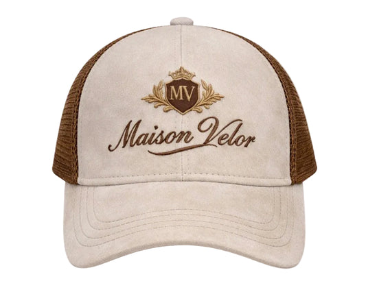 Maison Velor – White and beige Cap