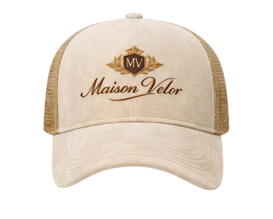 Maison Velor – White and beige Cap